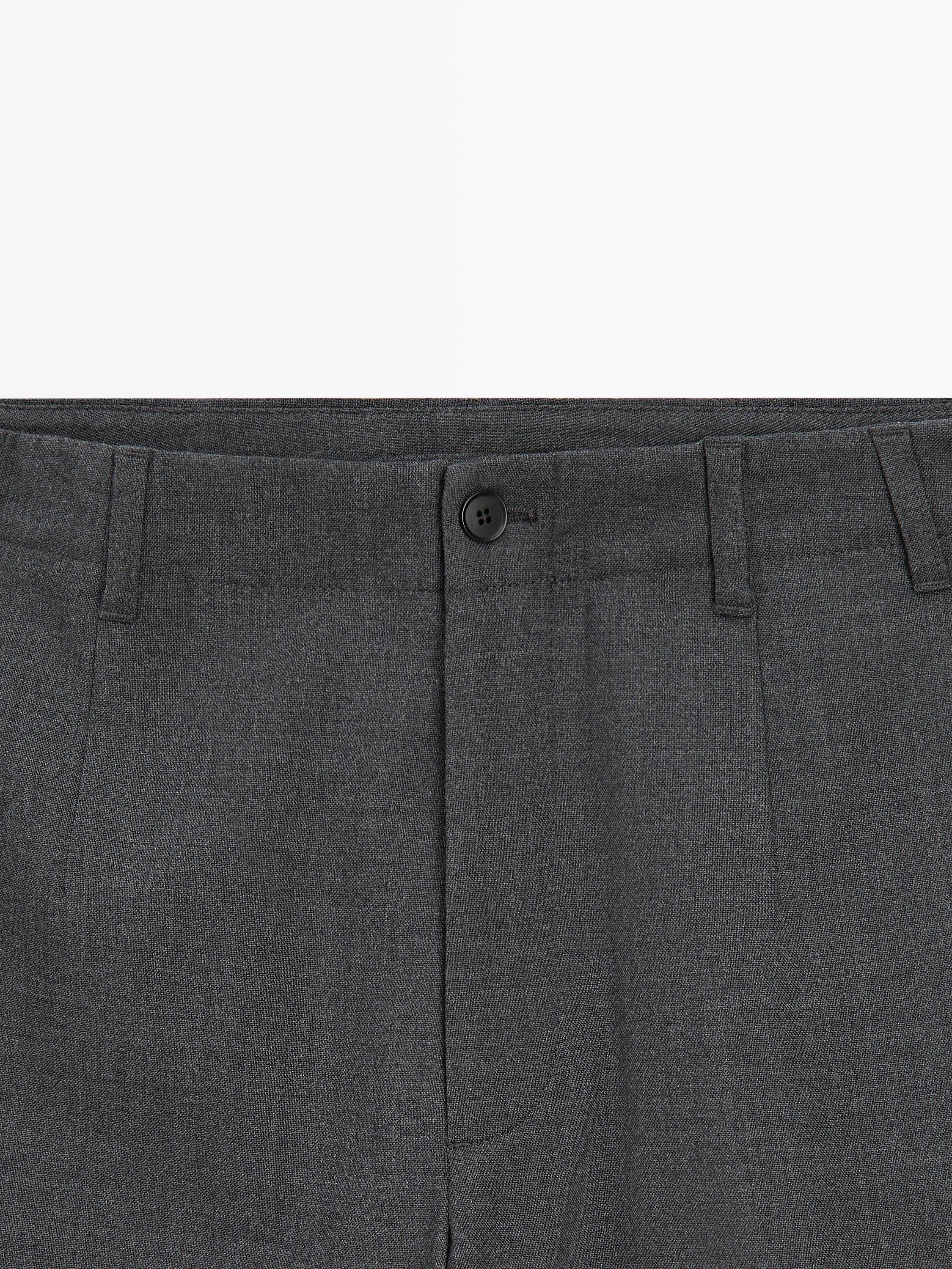 Pantalon texturé laine froide